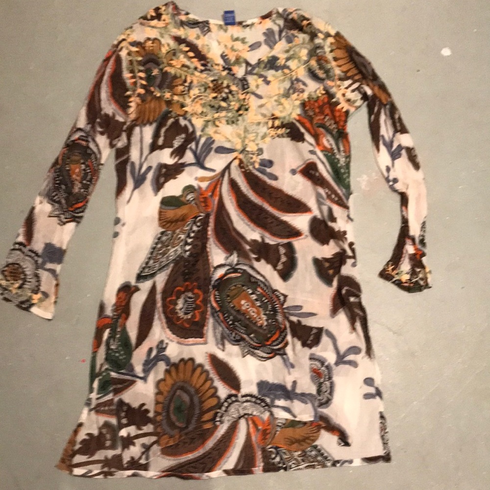 Long sleeve swim coverup tunic